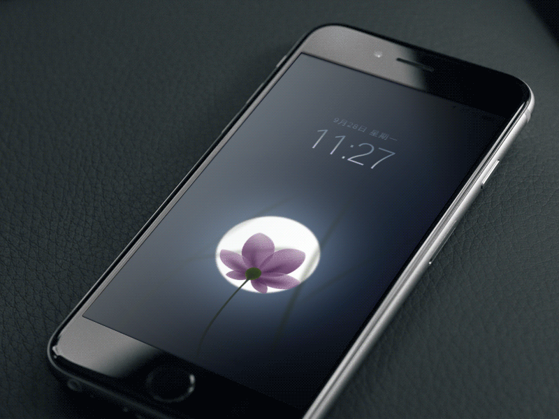 Moon flower-unlock desktop flower icon moon motion ui unlock ux wallpaper