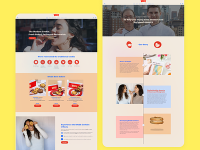 RAIZE Website branding cookie company cookie website cpg dtc website health healthy cookie keto friendly product low carb product shopify typography website design