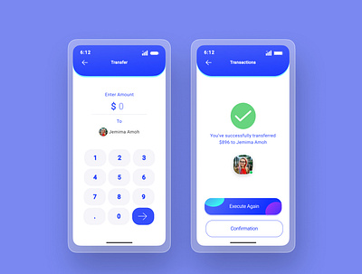 Transfer done app design ui