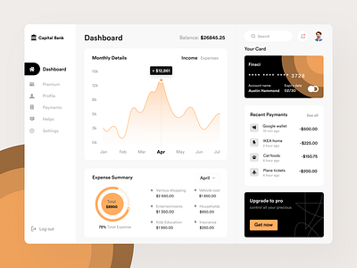 Budget Management Dashboard UI Concept