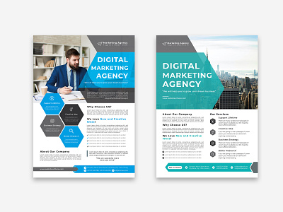 Marketing Agency Flyer Template Bundle Design