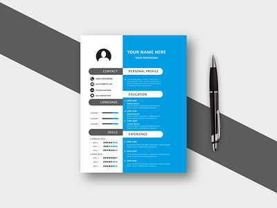 Modern Curriculum Vitae or Resume Design