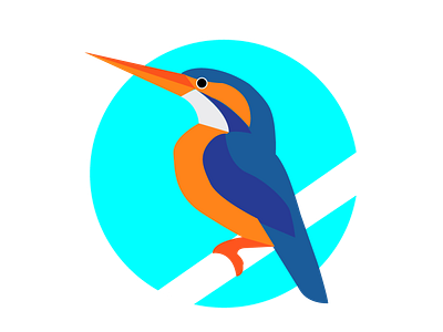 Kingfisher Flat Illustration