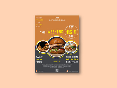 Restaurant or Food Flyer Template Design