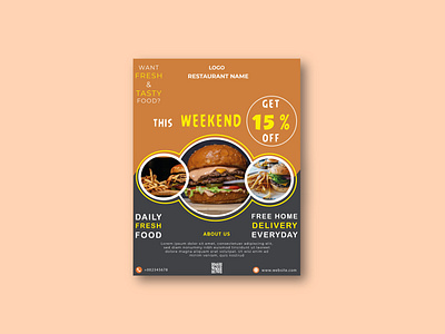 Restaurant or Food Flyer Template Design business corporate design flyer food food flyer food flyer design food flyer template restaurant restaurant flyer restaurant flyer design restaurant flyer template restaurant food flyer template