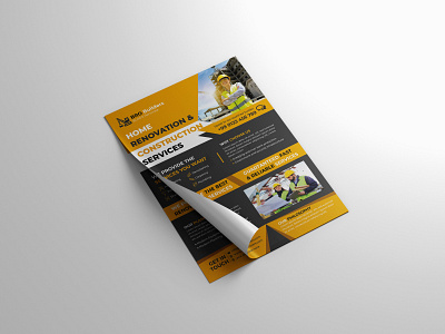 Construction Company Flyer Template Design