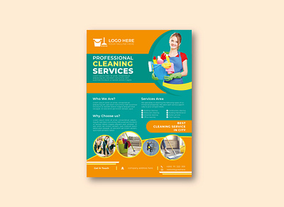 House Cleaning Service Flyer Template Design business cleaning cleaning flyer colorful corporate creative design flyer flyer design flyer template home house lawn mower modern professional service template