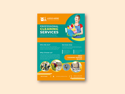 House Cleaning Service Flyer Template Design