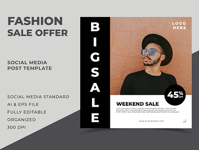 Fashion Sale Social Media Post clothing sale design fashion sale garments sale social media banner social media post template web banner