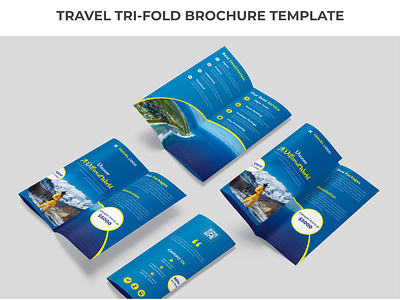 Travel Agency Tri-Fold Brochure Template Design