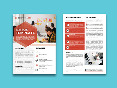 Business Bi-Fold Case Study Template Design