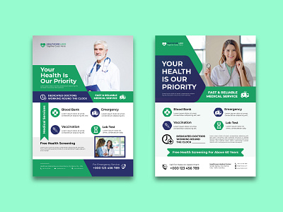 Medical Social Media Post Template clinic clinic flyer design design flyer healthcare healthcare flyer design hospital medical medical flyer design template