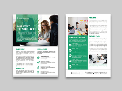 Bi-Fold Business Case Study Template Design bi fold business case study case study design case study template corporate case study
