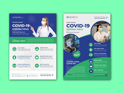 Covid 19 Awareness Flyer Template Design