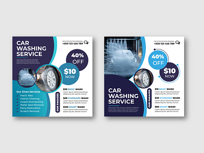 Car Washing Service Social Media Post Template