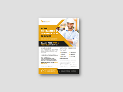 Construction Company Flyer Template Design