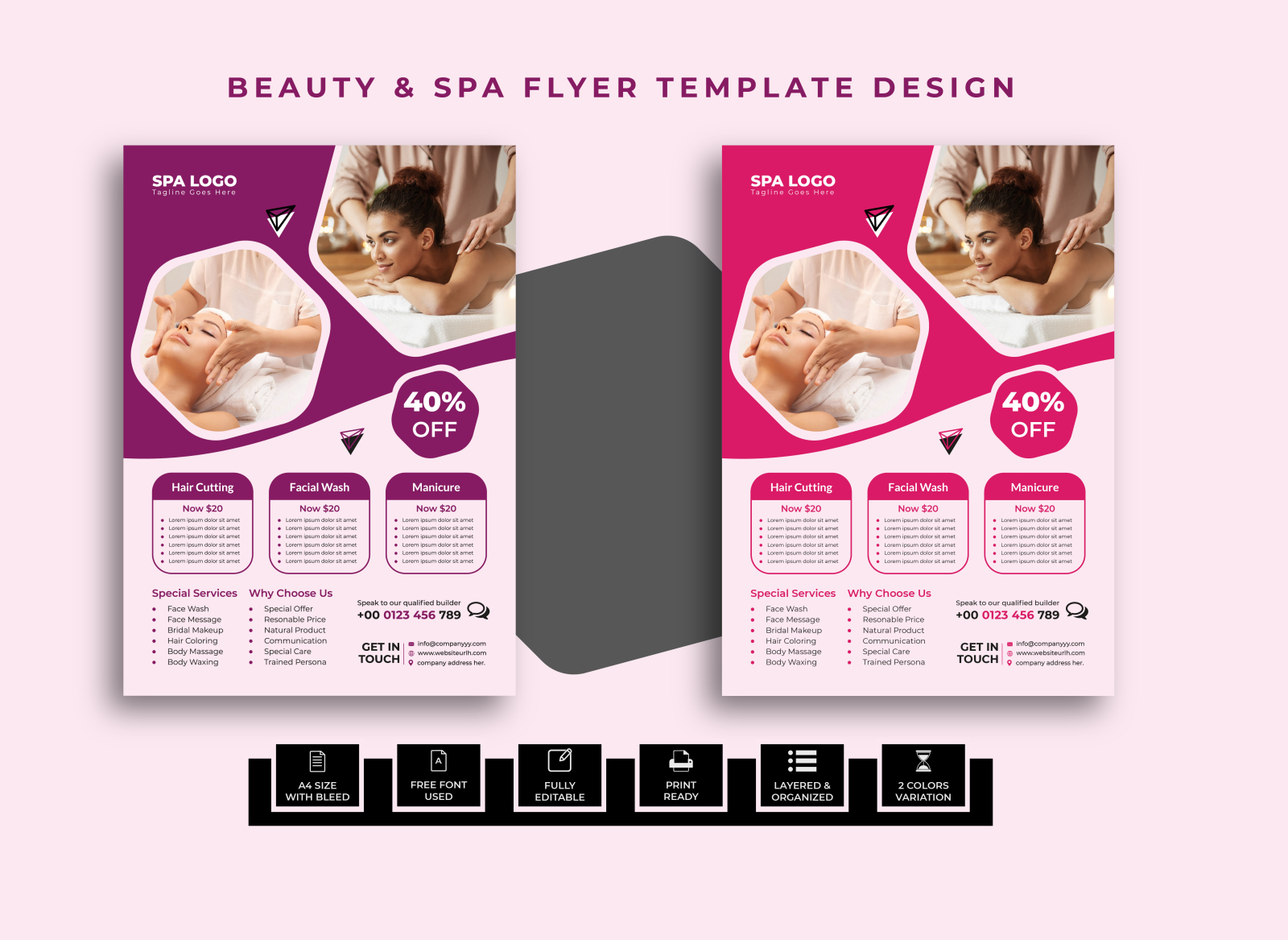 Beauty and Spa Flyer Template Design by Shorov Nath Shuvo on Dribbble