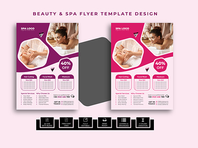 Beauty and Spa Flyer Template Design