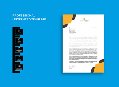 Professional Business Letterhead Template Design a4 a4 size business letterhead corporate letterhead creative curriculum vitae cv design letterhead marvelous modern professional smart template