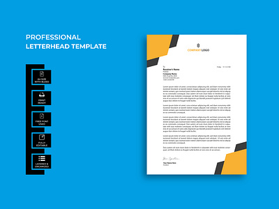 Professional Business Letterhead Template Design