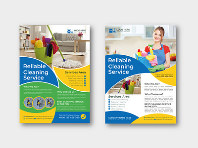 House Cleaning Service Flyer Template Design