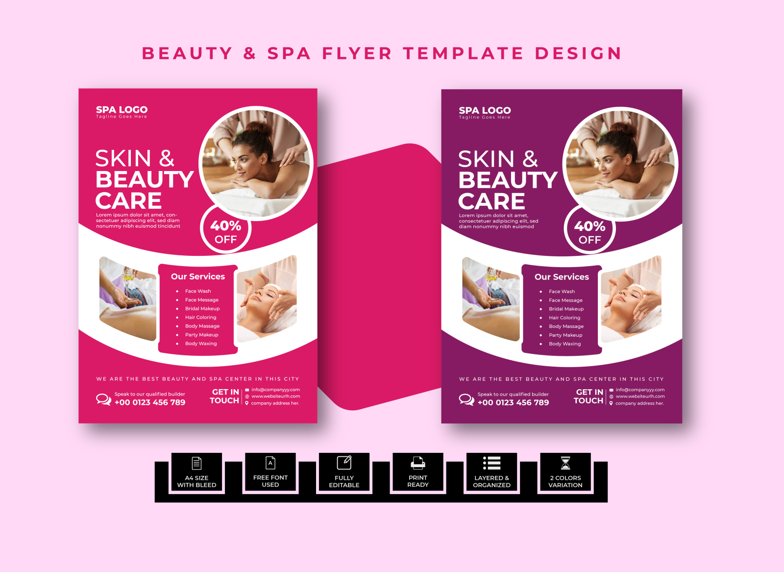 Beauty and Spa Flyer Template Design by Shorov Nath Shuvo on Dribbble