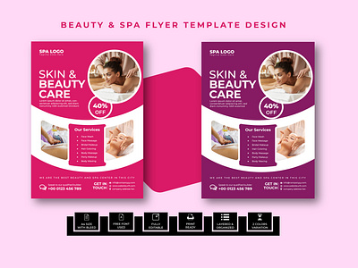 Beauty and Spa Flyer Template Design