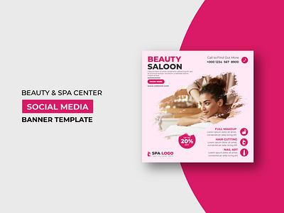 Beauty and Spa Social Media Post Template Design