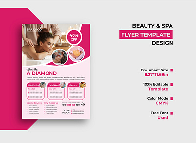 Beauty and Spa Flyer Template Design and beauty beauty and spa business center corporate design flyer hair marketing salon spa template