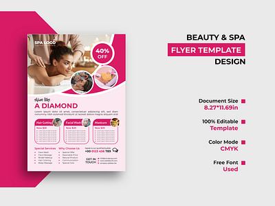 Beauty and Spa Flyer Template Design