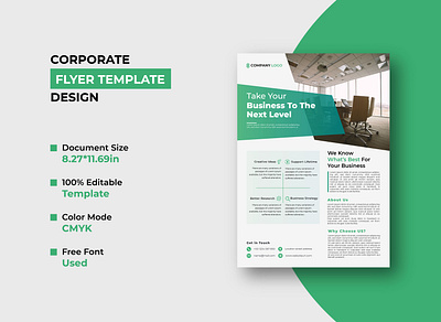 Business Flyer or Corporate Flyer Template Design agency business colorful corporate creative design digital flyer marketing modern professional template unique