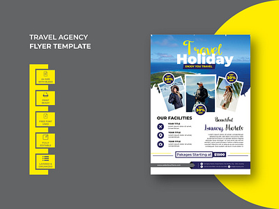 Travel, Tourism Agency Flyer Template Design