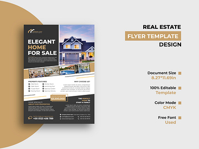 Home for Sale / Real Estate Flyer Template Design