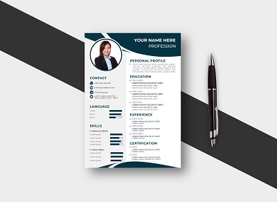 Education Curriculum Vitae or Job Resume Template Design accuracy colorful creative curriculum cv design education graphic design looking minimal professional resume smart study studying template vitae