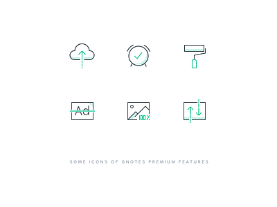 Some Icons Of Gnotes Premium Features gnotes icon line