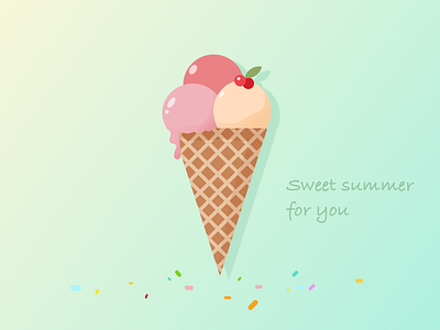 Ice cream illustration exercises cream ice