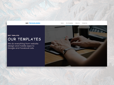 DEX Temp creative design html css landingpage webdesign webdesigner