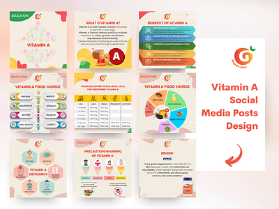 Vitamin A Social Media Posting branding creative design design essential vitamins facebook facebook posts graphic design illustration instagram posting social media social media posts supplement vitamin a vitamins