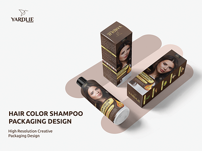 Yardlie | Hair Color Shampoo Package branding creative design design graphic design hair color shampoo package illustration packaging design vector