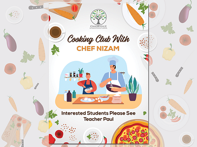 Cooking Club | Poster Design branding cooking club cooking club poster creative design design graphic design illustration poster vector