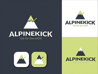 Alpinekick | Logo Design branding creative design design graphic design illustration logo logo design vector