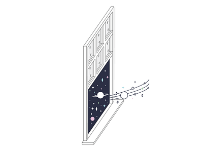 There's a draft axonometric graphic illustrator space vector window