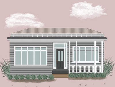 Ponsonby Bungalow architecture architecture illustration building graphic home house illustration illustrator new zealand