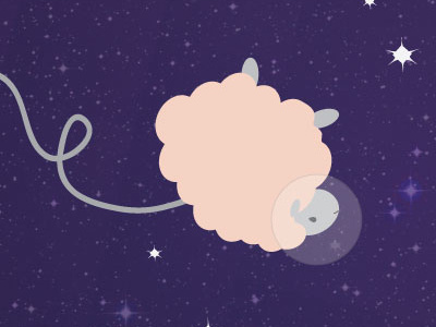 Space Sheep - Day 11 100daysproject aww cartoon cute graphic illustrator sheep