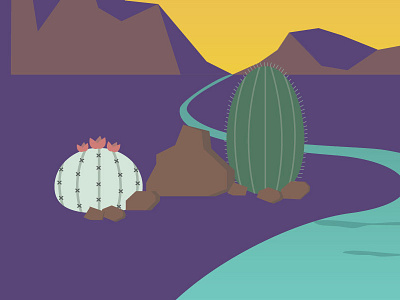 Cacti are popular now 2d illustration cacti cactus flat