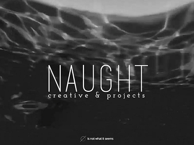 Naught - Creative & Projects Website front end goth graphics minimal simple website