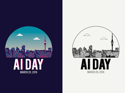 AI Day - Concept 1 ai artificial intelligence auckland city event event day graphic illustrator logo new zealand
