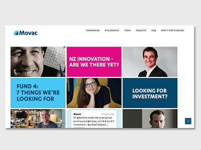 Movac Website frontend venture capital firm web design web development website wordpress