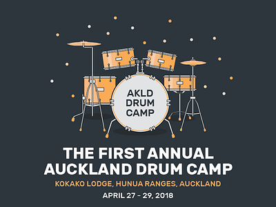 Drum Camp! drum drum kit drumset graphic illustration vector
