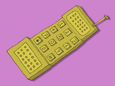 Gold Phone gold illustration nathan duffy phone retro